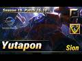 【JPサーバー/C1】DFM Yutapon サイオン(Sion) VS フィオラ(Fiora) TOP - Patch26.10 JP Ranked【LoL】