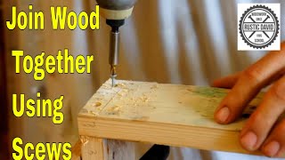 How to join 2 pieces of wood in the corner with a screw