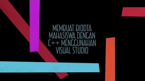 C++ Membuat Biodata dengan Visual Studio