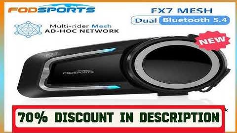 A must-have product! Fodsports FX7 Mesh Intercom Motorcycle Helmet Headsets Dual Bluetooth 5.4 Mot