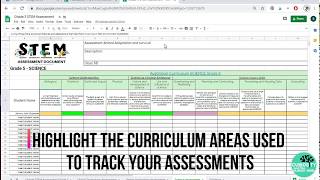 STEM assessment for individual tasks
