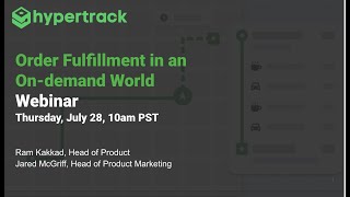 Webinar - Order Fulfillment in an On-demand World