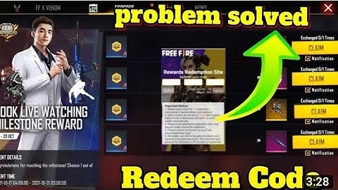 Free Fire Redeem Code Website Not Working || Free Fire Redeem Code Website Login Failed Problem