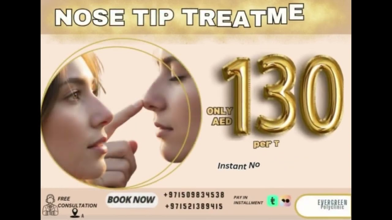 Nose Thread Lift – Tip Only from AED 130 | Dubai Beauty Clinic | Evergreen Polyclinic