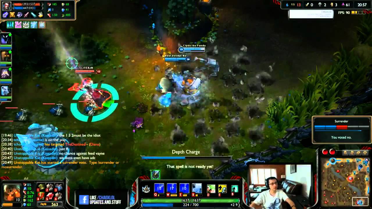 Outplayed Chaox on his stream! (ELiTEAzN)