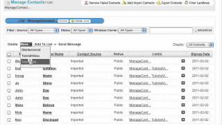 Manage Contacts: Manage Distribution Lists