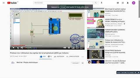 Proteus Isis | Utilisation du capteur de la température LM35 par Arduino
