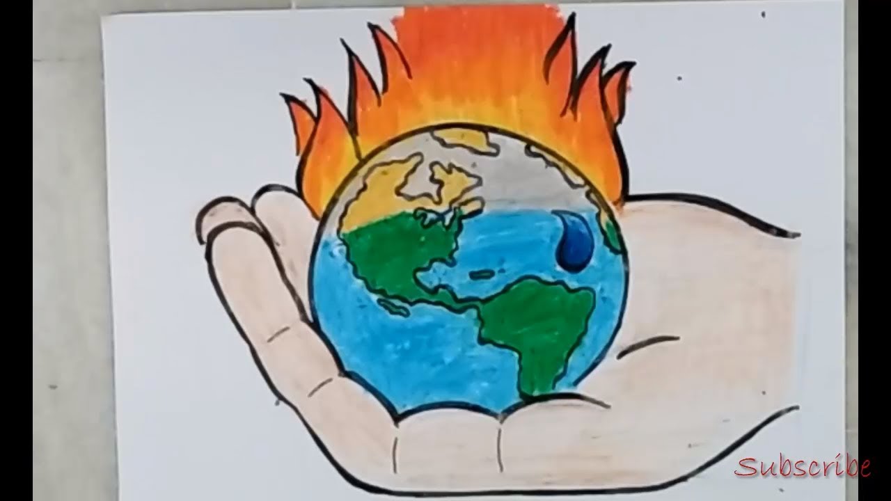 Drawing Of Global Warming Artistica Youtube