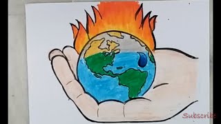 Drawing Of Global Warming Artistica Youtube