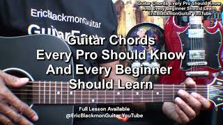 36 EASY GUITAR CHORDS Lesson Preview - FULL LESSON @EricBlackmonGuitar