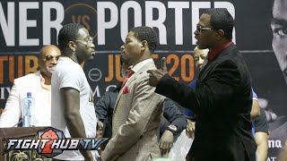 Heated Adrien Broner vs. Shawn Porter - Final Press Conference - Face Off & Porter confrontation