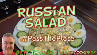How to Make Russian Salad aka Olivier Salad or Stolichny Salad - #PassThePlate #PassThePlateRelay