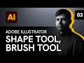 Adobe Illustrator Training - Class 3 - Shape Tool, Brush tool, Hindi