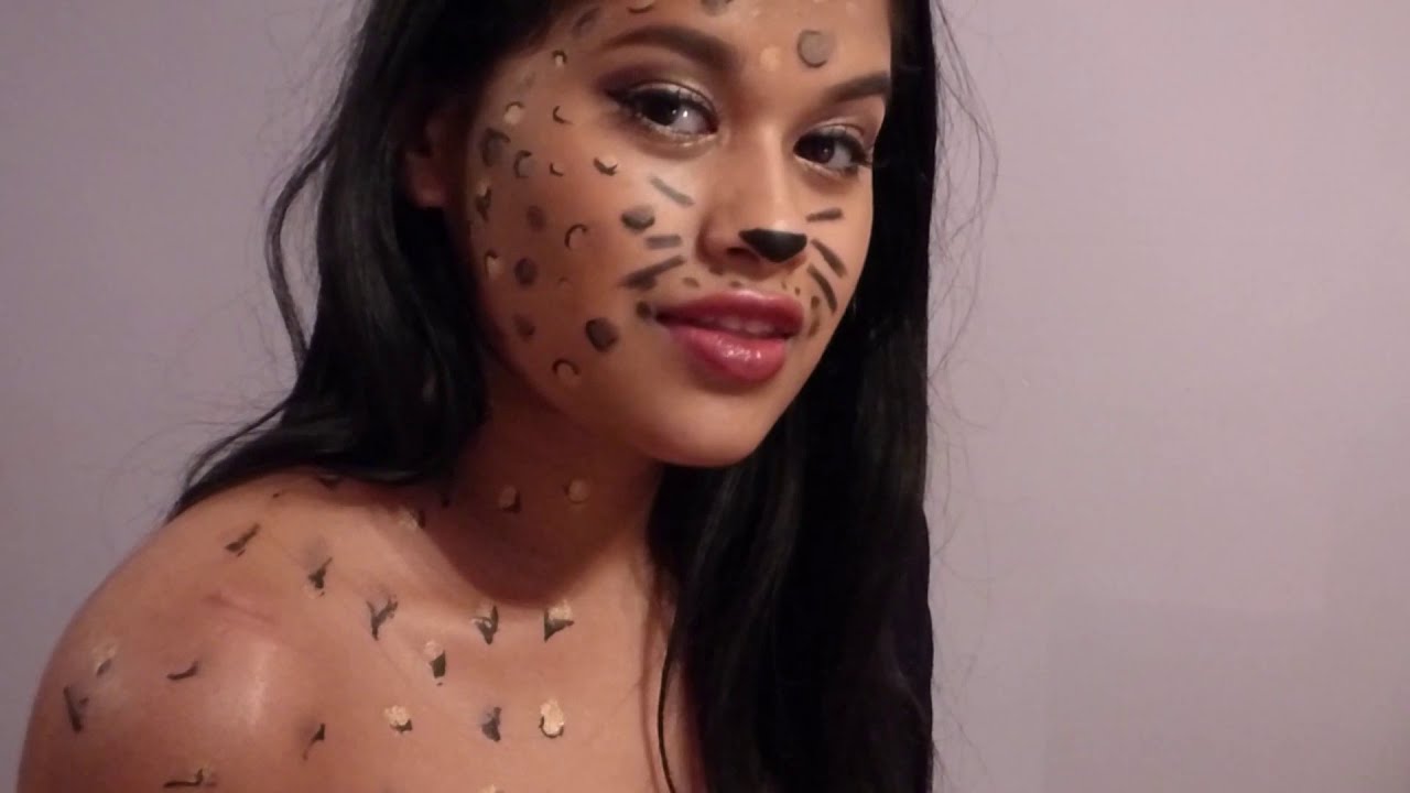 Easy Halloween Cheetah Makeup Tutorial YouTube