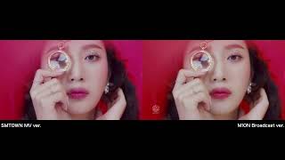 RED VELVET WILDSIDE mv comparison YouTube vs M!ON