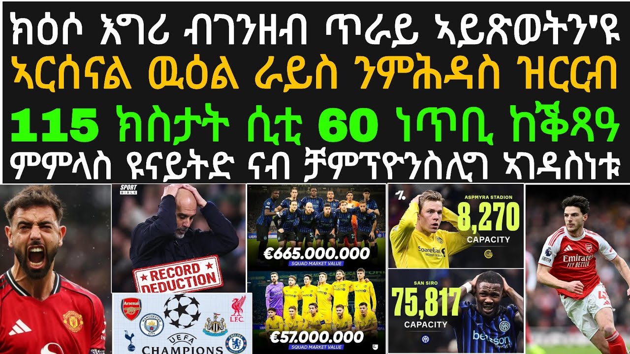 ዕለታዊ ዜና ስፖርት ረቡዕ 25 ለካቲት! ክዕሶ ናይ ገንዘብን ዝናን ኣይኮነትን፡ ኣርሰናል ዉዕል ራይስ