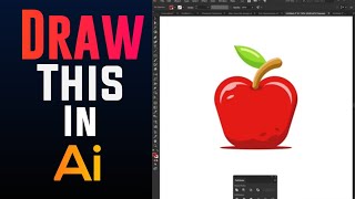 How to draw an Apple in Adobe illustrator | #illustration