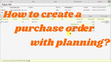 [Garment - Pro ERP] - Purchase order for material requisition 物料申請的採購訂單 (中英字幕)