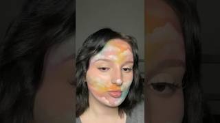 RAINBOW CLOUDS MAKEUP🌈☁️💄 #makeupshorts #makeup