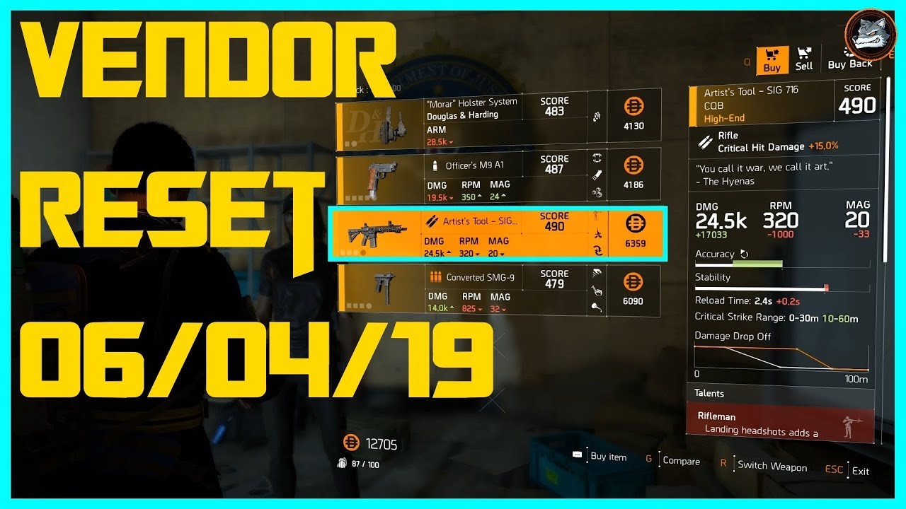 The Division 2 | Weekly vendor reset 06/04/19 - YouTube