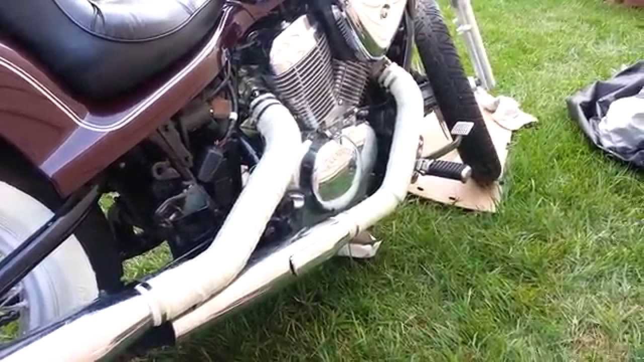 EXHAUST WRAP SMOKING MANTA TERMICA NA HONDA SHADOW YouTube
