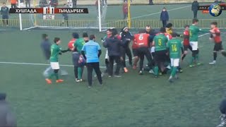 Массовая драка футболистов в Дагестане