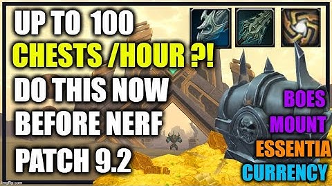 WoW Patch 9.2: How to farm up to 100 CHESTS/Hour in Zereth Mortis?! Make MILLIONS! Mount, BoE, etc!