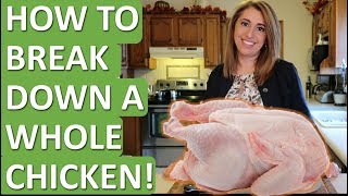 How to break down a whole chicken (very easy!) | Cutting up a chicken