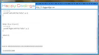 A bit shift c code example