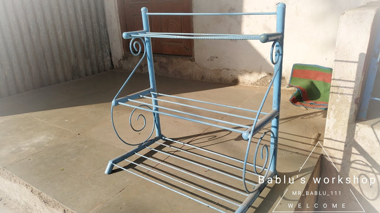 Shoe Rack Metal Project Design metal shoe rack new ideas (Diy metal shoe rack) - YouTube