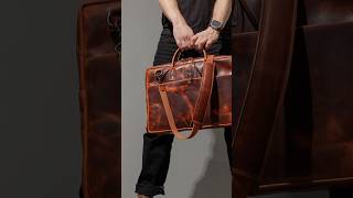 LaSalle Briefcase  Cordura, Pockets & Burnt Orange Style!