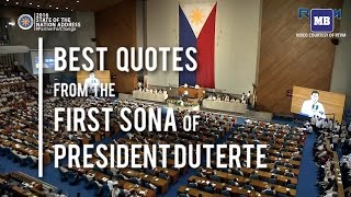 Best Quotes from the First Sona of President Duterte