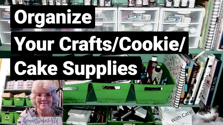 Organize a Bookcase to hold Craft & Cookie & Cake Supplies!