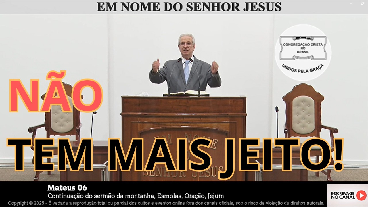 Quando Deus volta a ser prioridade, tudo começa a entrar no lugar | Mateus 6 #ccb