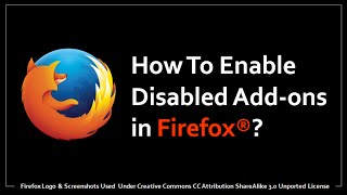 how to enable disabled firefox add-ons