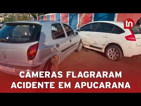 Vídeos mostram motorista fugindo após provocar acidente em Apucarana