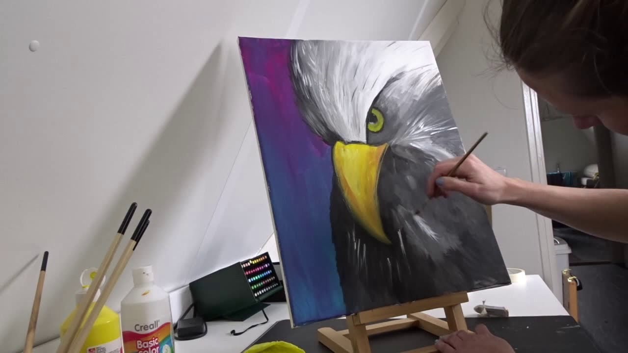 Uitdrukkelijk Tanzania creëren Acrylverf schilderij voor beginners// Amerikaanse Zeearend - YouTube