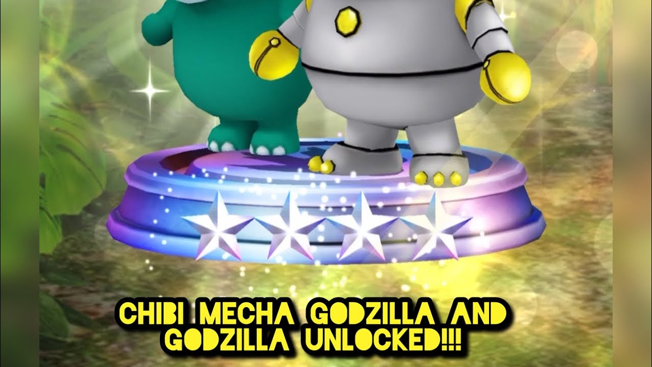 Godzilla battle line: Chibi Godzilla and mecha Godzilla unlocked and gameplay!!