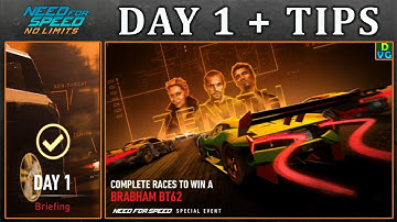 NFS No Limits | Day 1 + TIPS - Brabham BT62 | Zenith Event