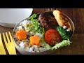 【お弁当作り】子供が喜ぶ簡単おかずのハンバーグ弁当bento＃562