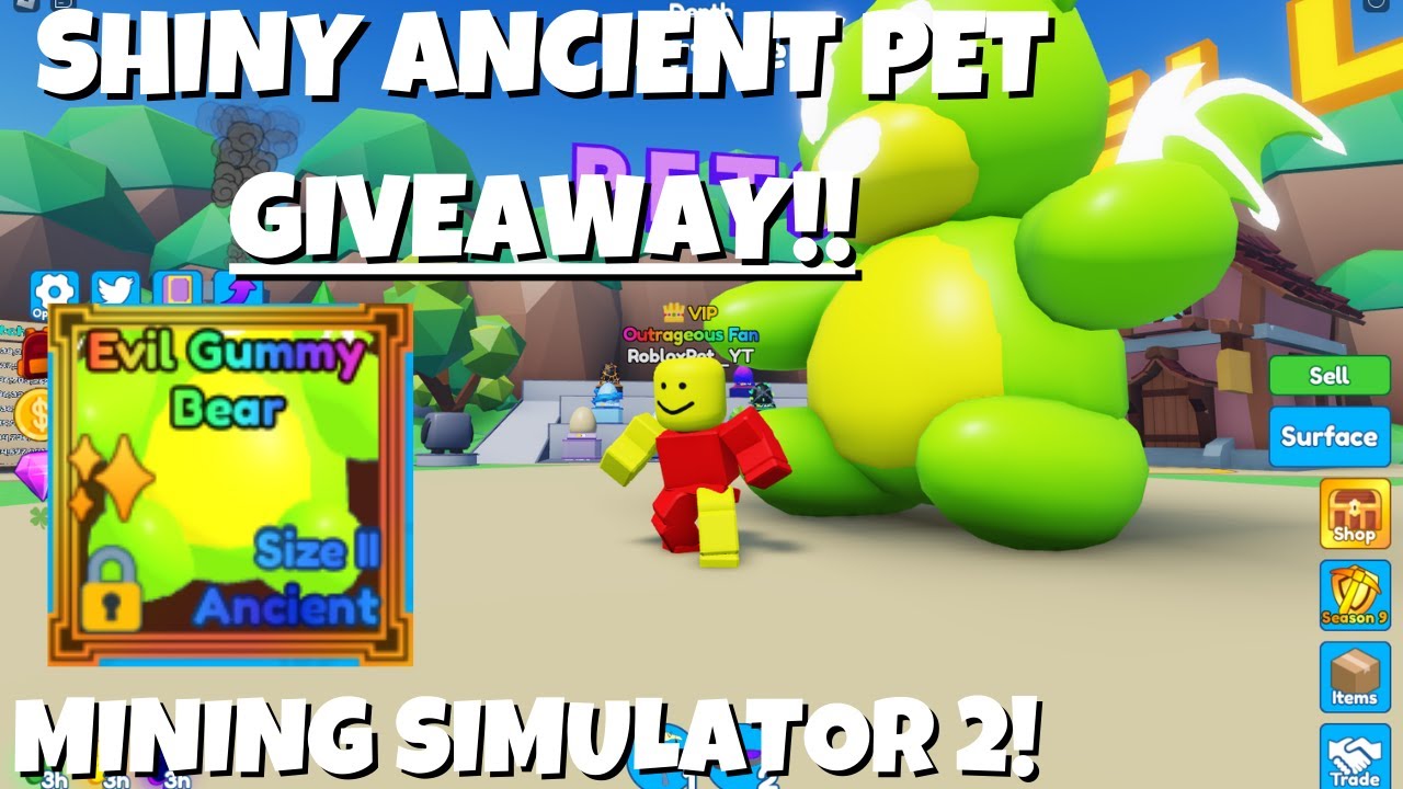 (ENDED) SHINY ANCIENT PET GIVEAWAY!! ENTER NOW!! | Mining Simulator 2 | Roblox