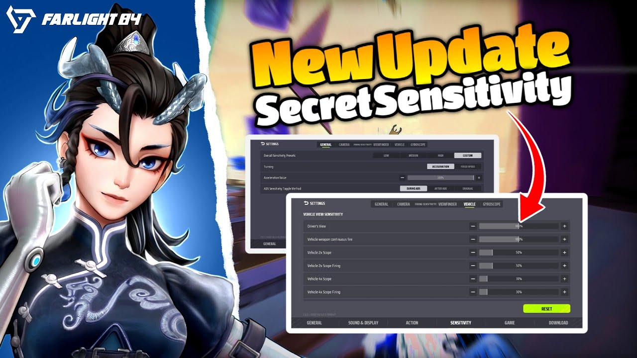 UPDATE 2.6 Best Sensitivity No Recoil & Aim Bot ✅🔥- FARLIGHT 84 Gameplay