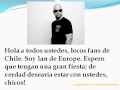 Greeting from Ian Haugland to Europe-Chile fans club.