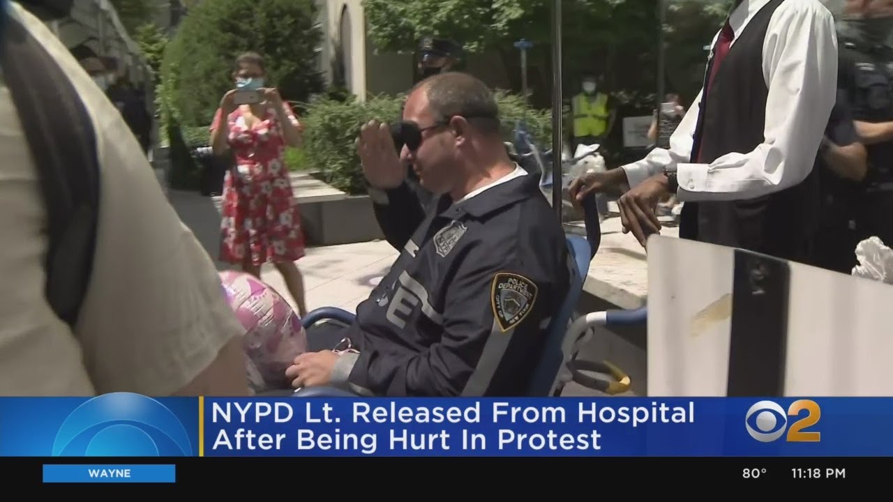 NYPD Lt. Released From Hospital After Being Hurt In Protest - YouTube