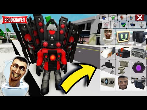 How To Turn Into Skibidi Toilet Titan Speakerman Recover In Roblox Brookhaven! Id Codes