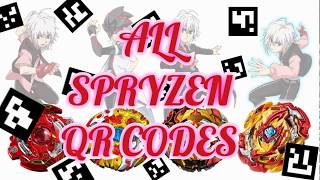 ALL SPRYZEN QR CODE || Beyblade Burst App