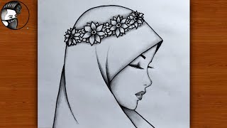 How to draw Beautiful Hijab girl Easy  Step by step | Muslim Girl drawing | Lavi Arts