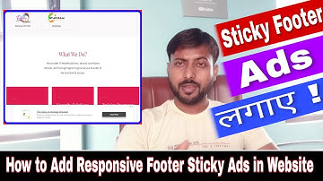 Adsense Sticky Ads | How to Add Responsive Footer Sticky Ads in Wordpress Without Plugin
