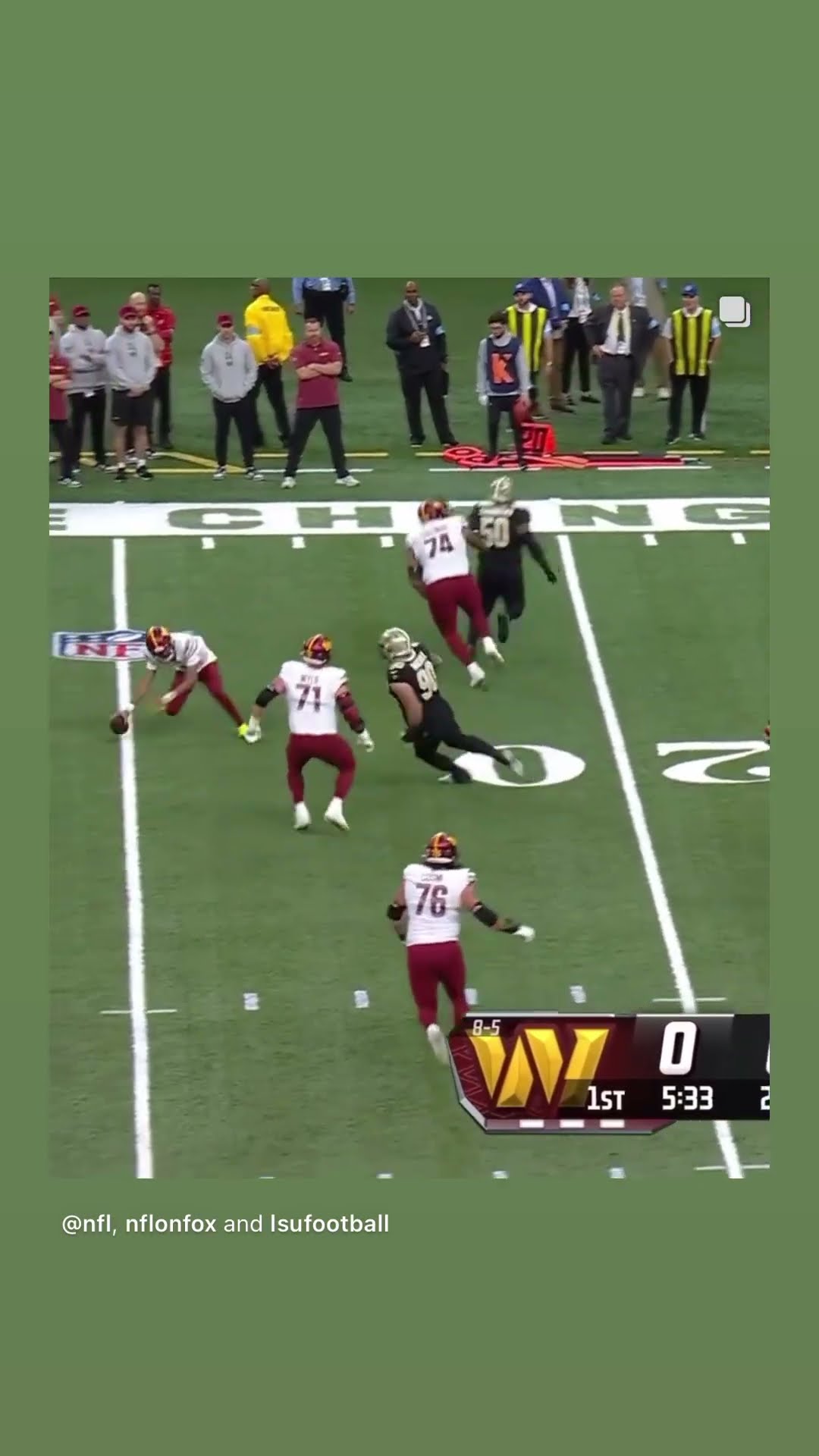 Stays on his feet #hoodnews #washingtoncommanders #saints #football #omg #how #wow #JaydenDaniels