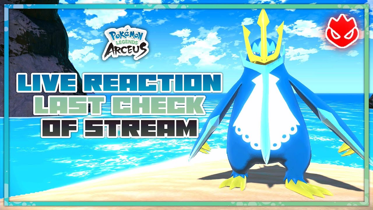 Shiny Alpha Empoleon Reaction on Last Check of Stream! | Pokemon Legends Arceus